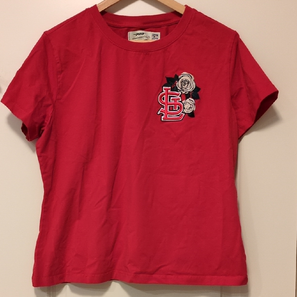 Women's St. Louis Cardinals Pro Standard Red Roses Fitted T-Shirt